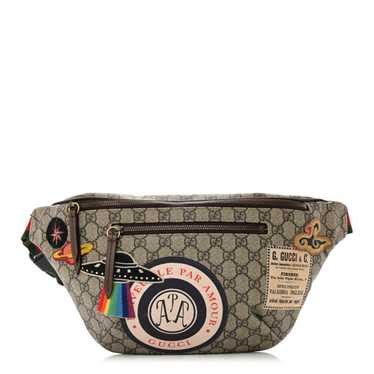 GUCCI GG Supreme Monogram Courrier Belt Bag Beige New